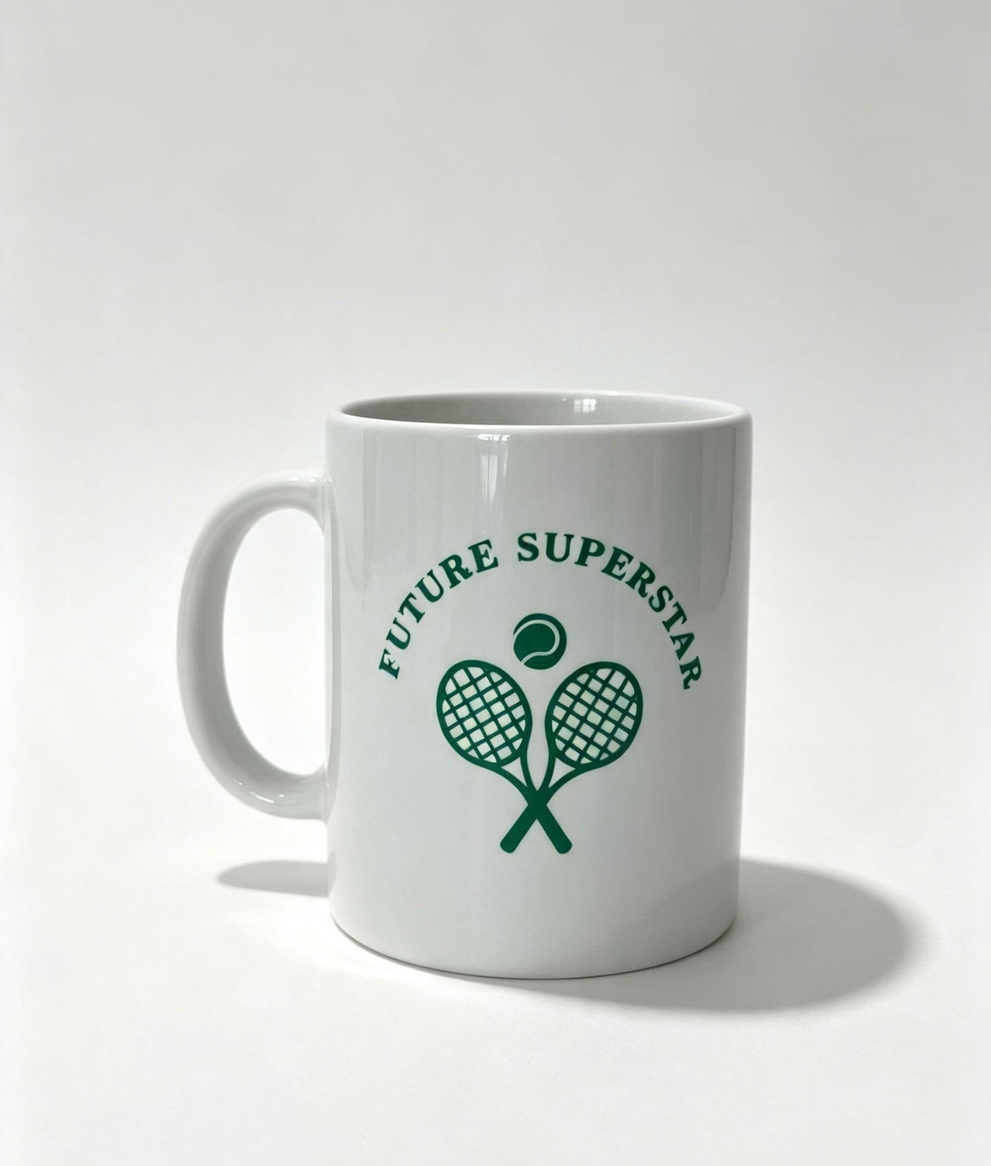 White Ceramic Mug - Future Tennis Superstar
