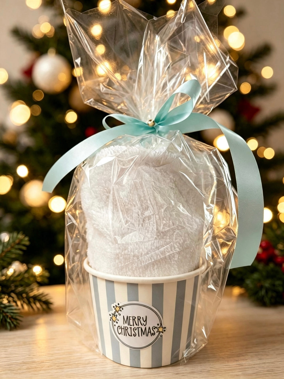 White Cupcake Hand Towel Gift