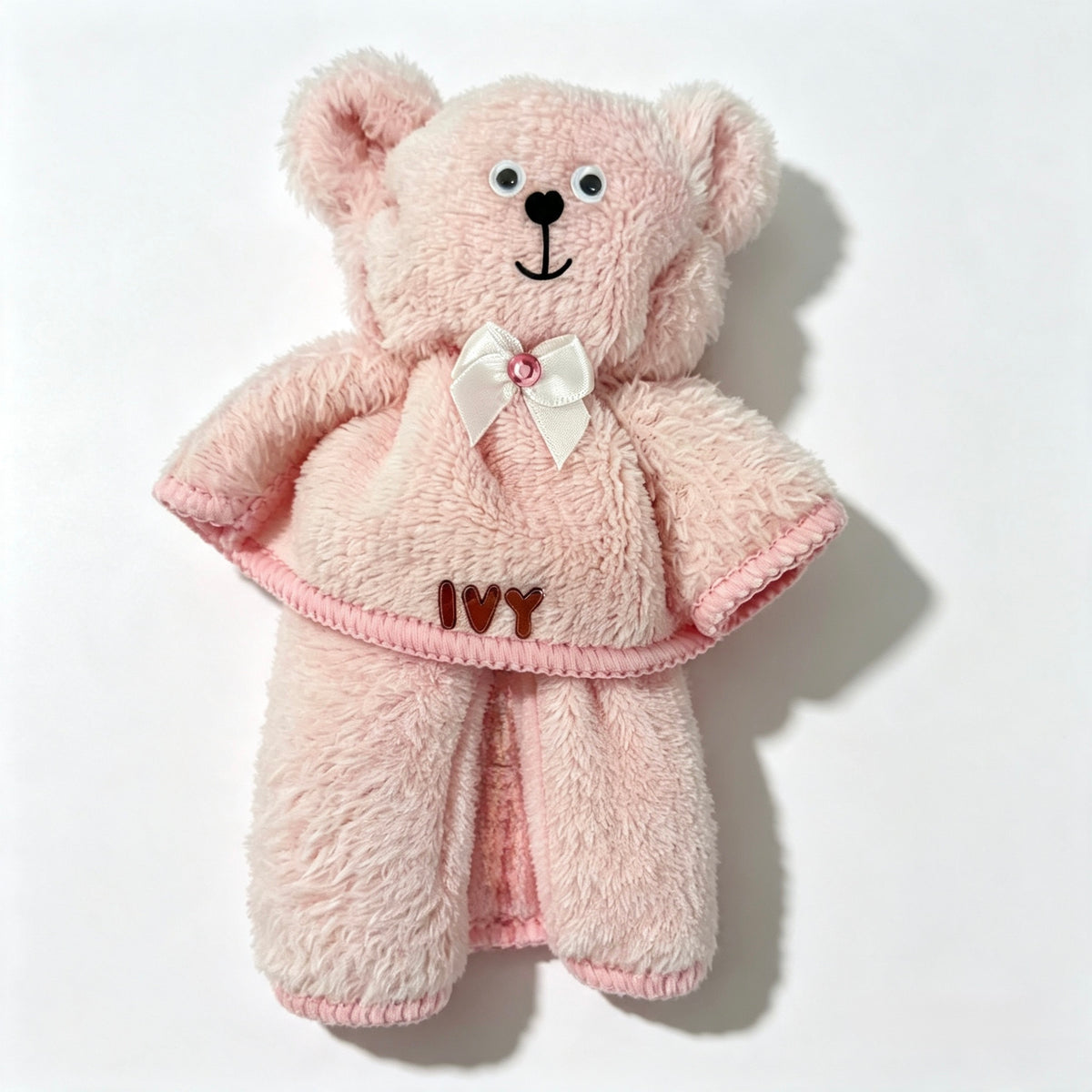 Teddy Bear Shaped Towel 7x4” - Pink