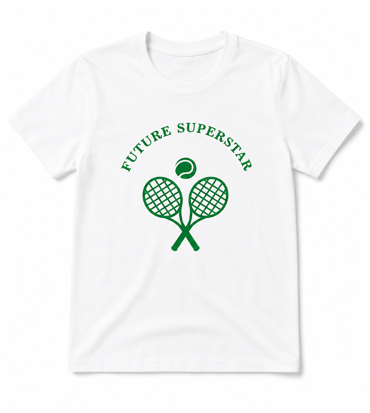 T-Shirt Age 5 White 100% cotton Future Tennis Superstar