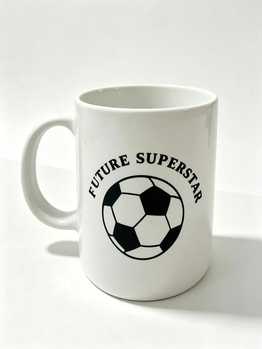 White Ceramic Mug - Future  Football Superstar