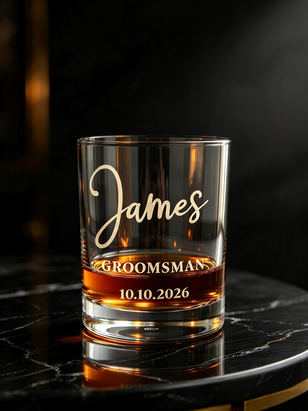 Personalised Wedding Keepsake Glass - White