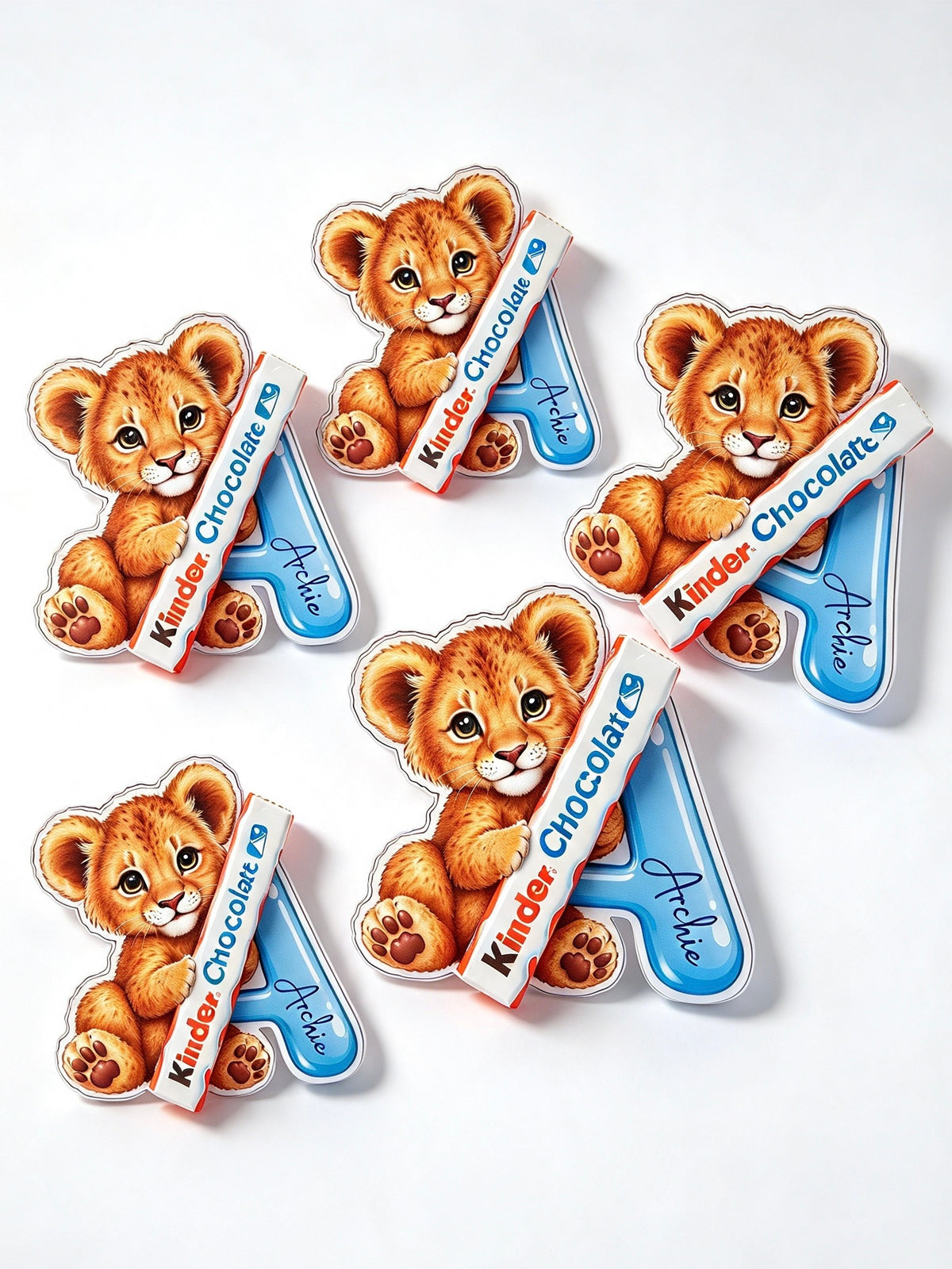 Personalized Kinder Lion Letter Gift | Custom Name Chocolate Keepsake