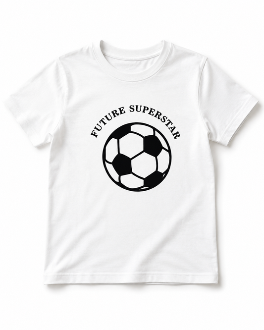 T-Shirt Age 5 White 100% cotton Future Football Superstar