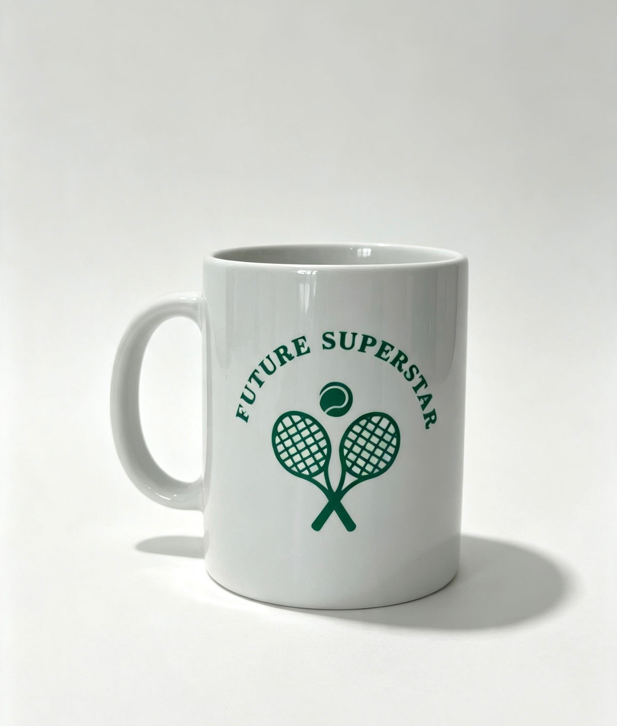 White Ceramic Mug - Future  Tennis Superstar