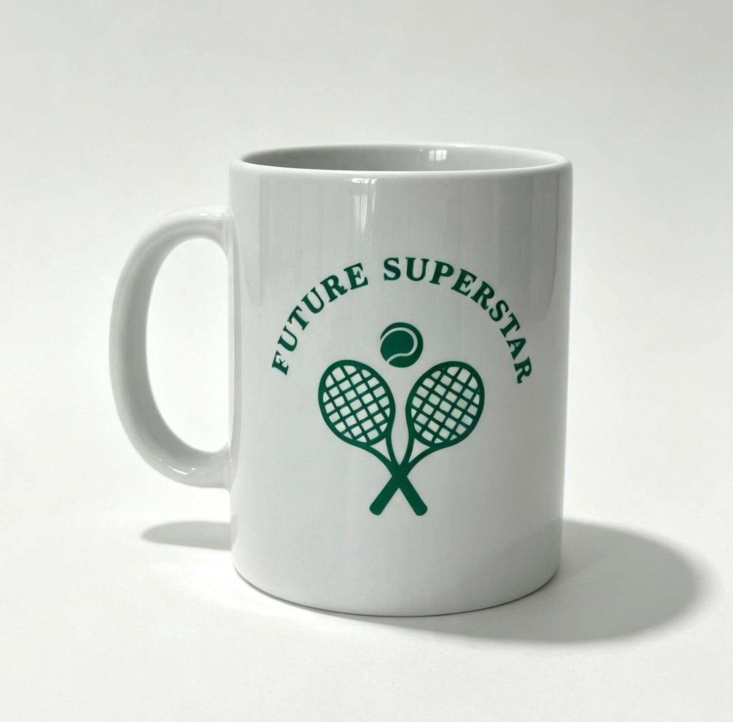 White Ceramic Mug - Future  Tennis Superstar