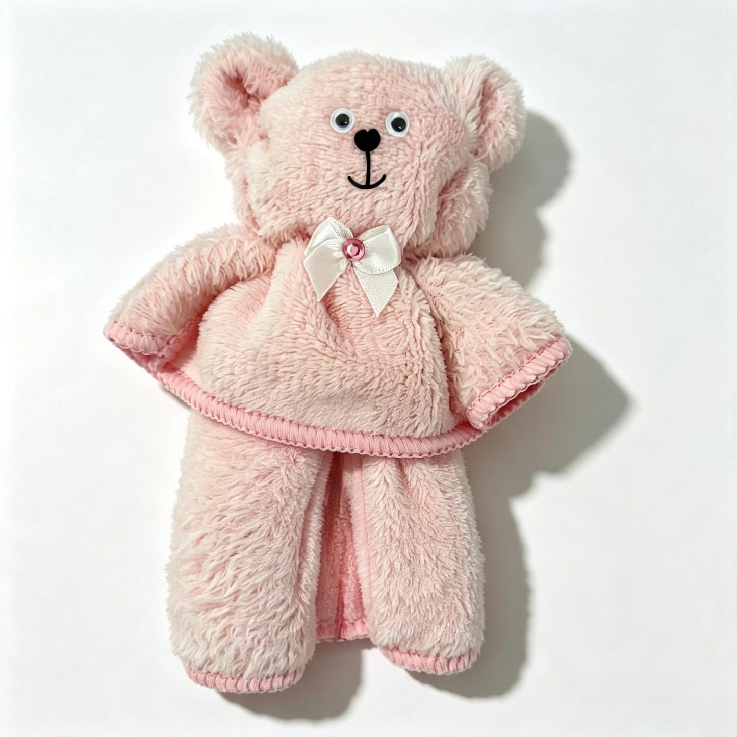 Teddy Bear Shaped Towel 7x4” - Pink