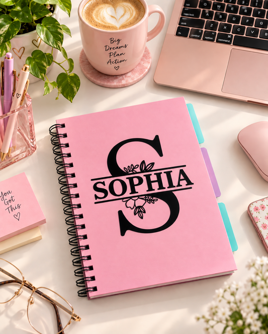 Personalised A5 Subject Notebook – Pink