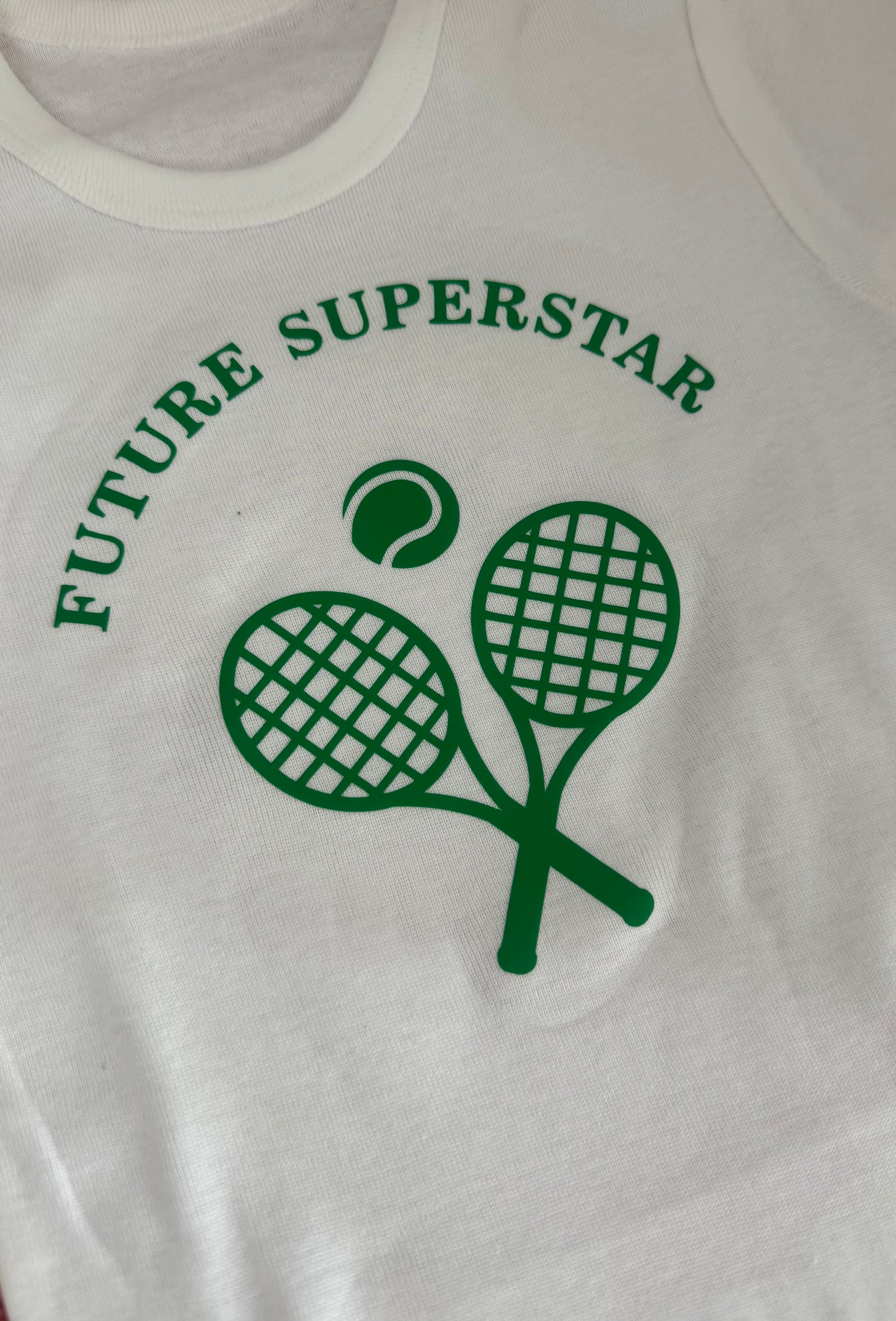 T-Shirt Age 5 White 100% cotton Future Tennis Superstar