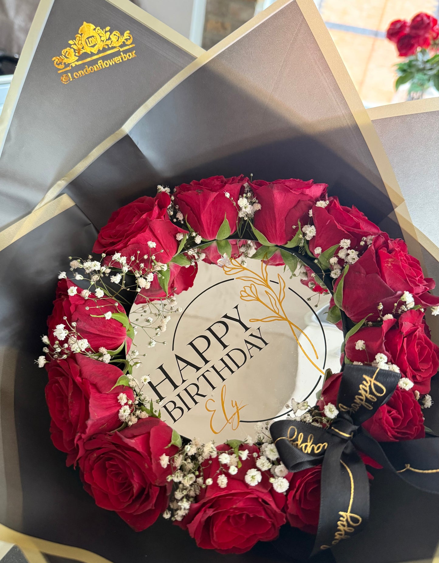 Personalized luxury rose bouquet