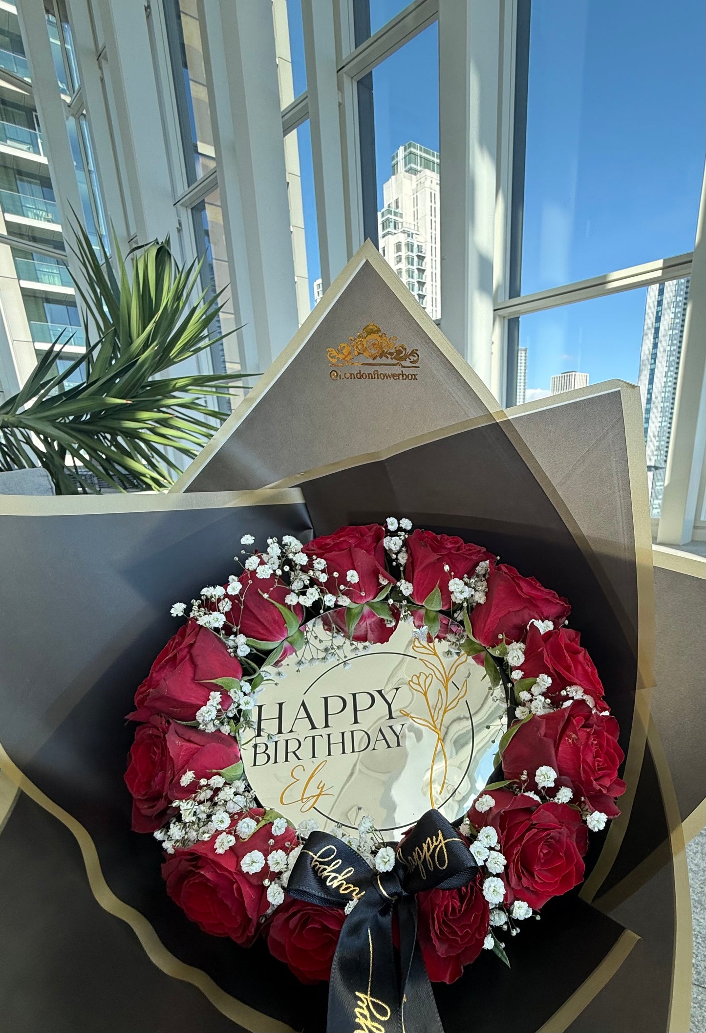 Personalized luxury rose bouquet