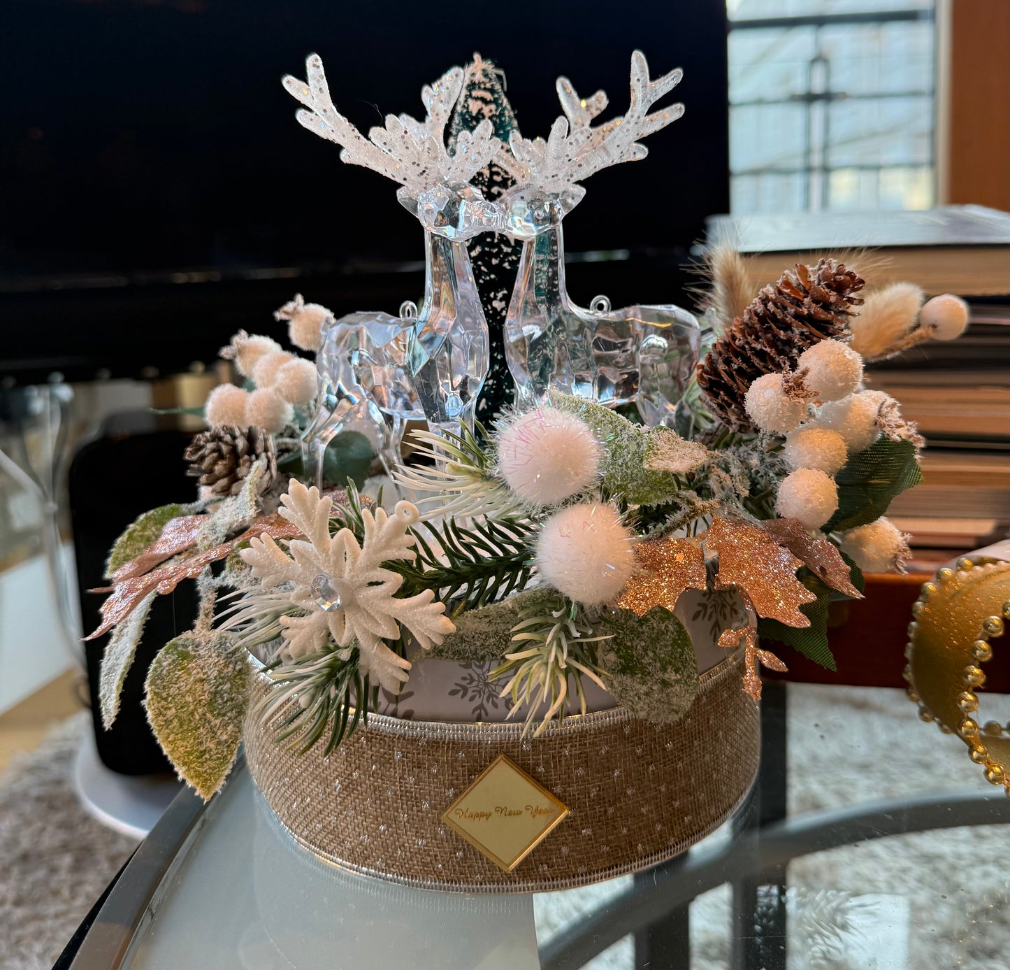 Reindeer centerpiece, home decor