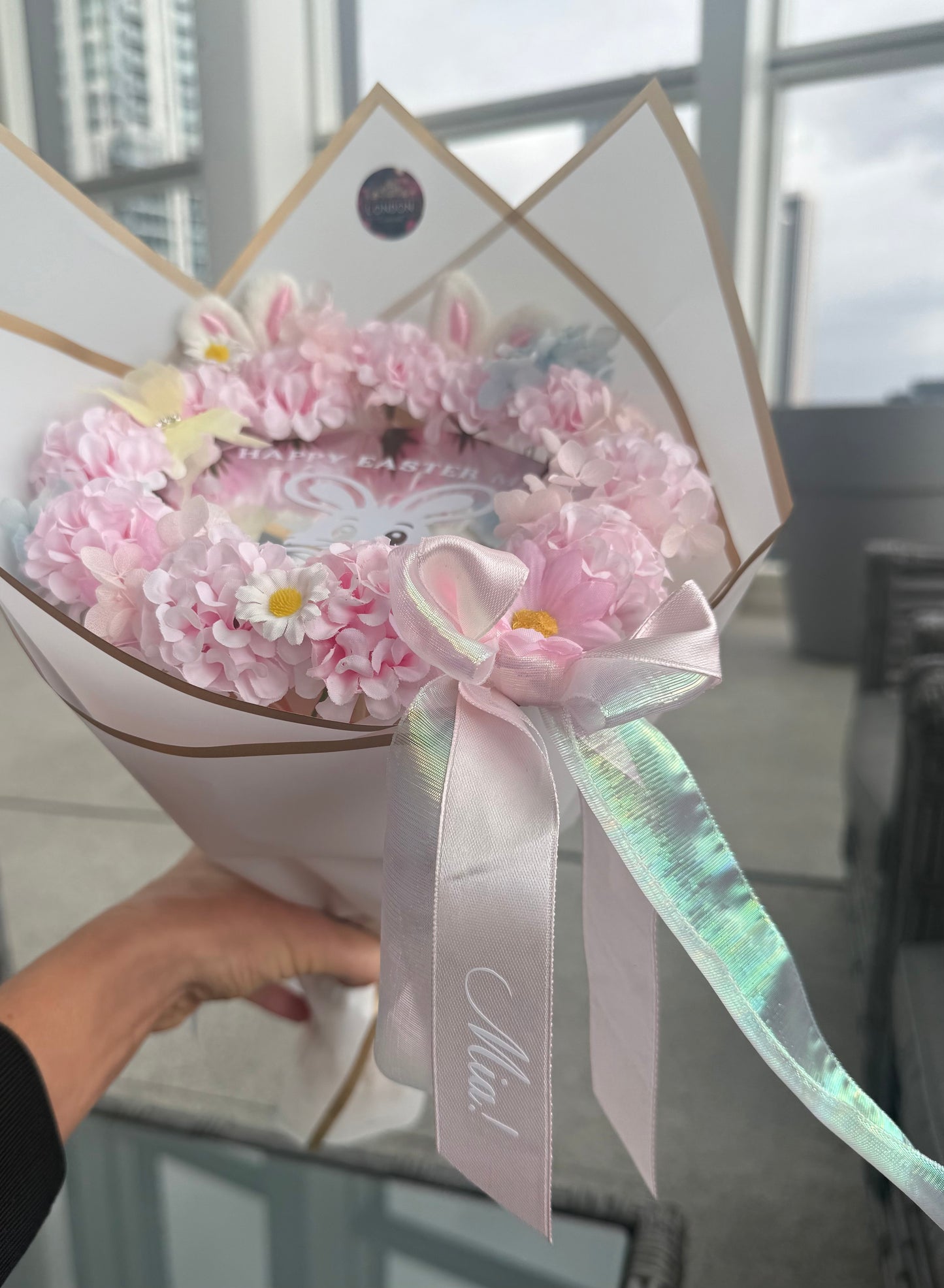Personalized Color me Easter Bunny bouquet