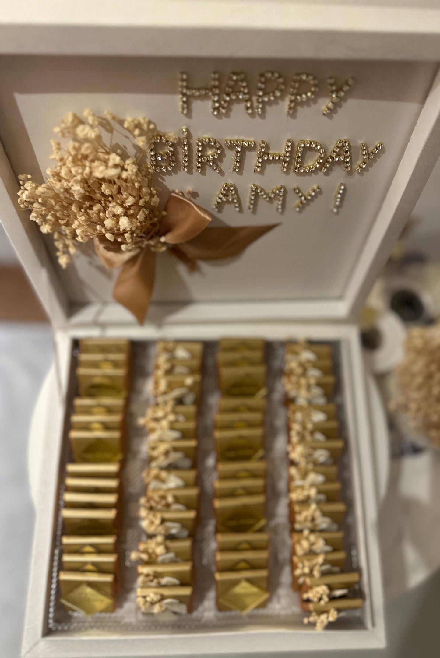 Happy Birthday personalized chocolate gift box, 50pc
