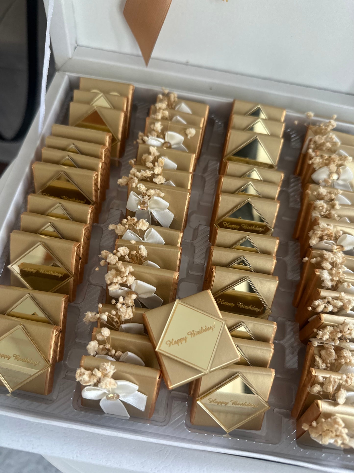 Happy Birthday personalized chocolate gift box, 50pc