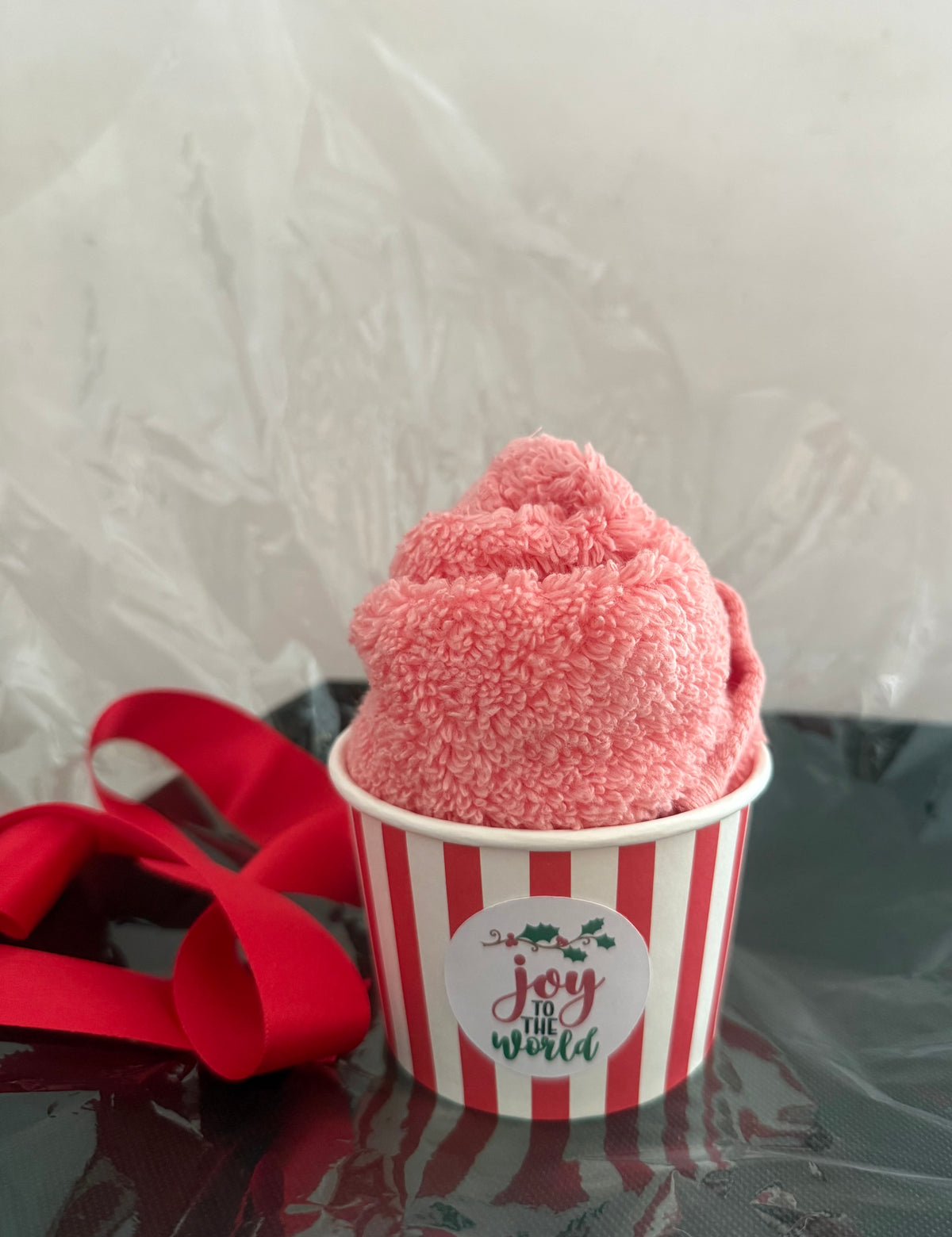Pink Cupcake Hand Towel Gift