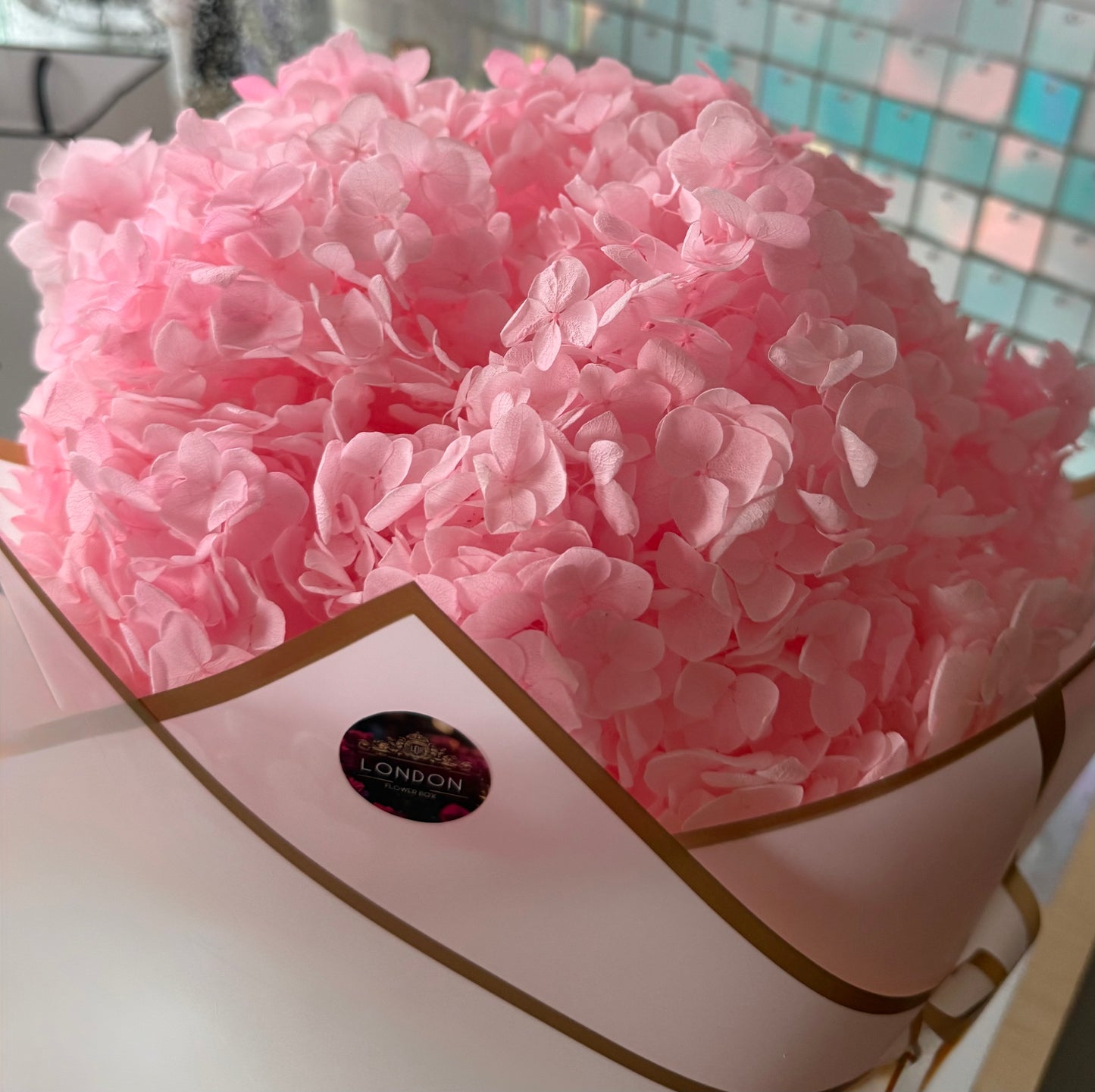Preserved hydrangea - pink