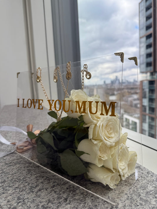 Luxury Acrylic Rose Gift Bag, roses, personalized