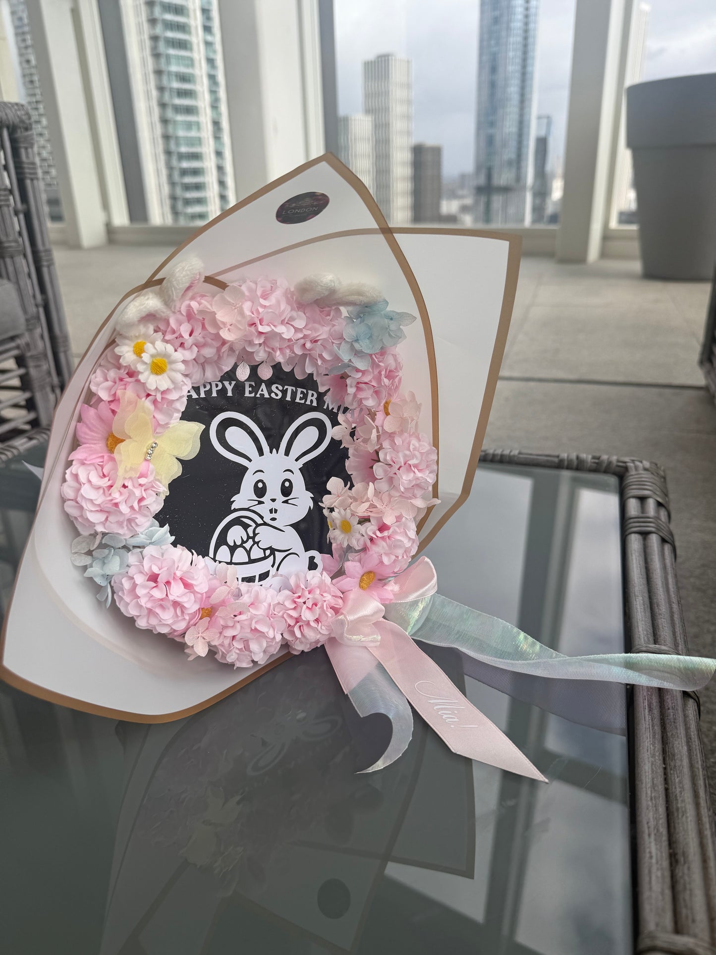 Personalized Color me Easter Bunny bouquet