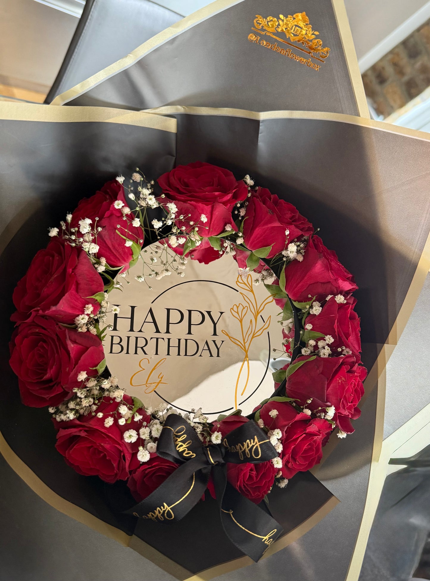 Personalized luxury rose bouquet