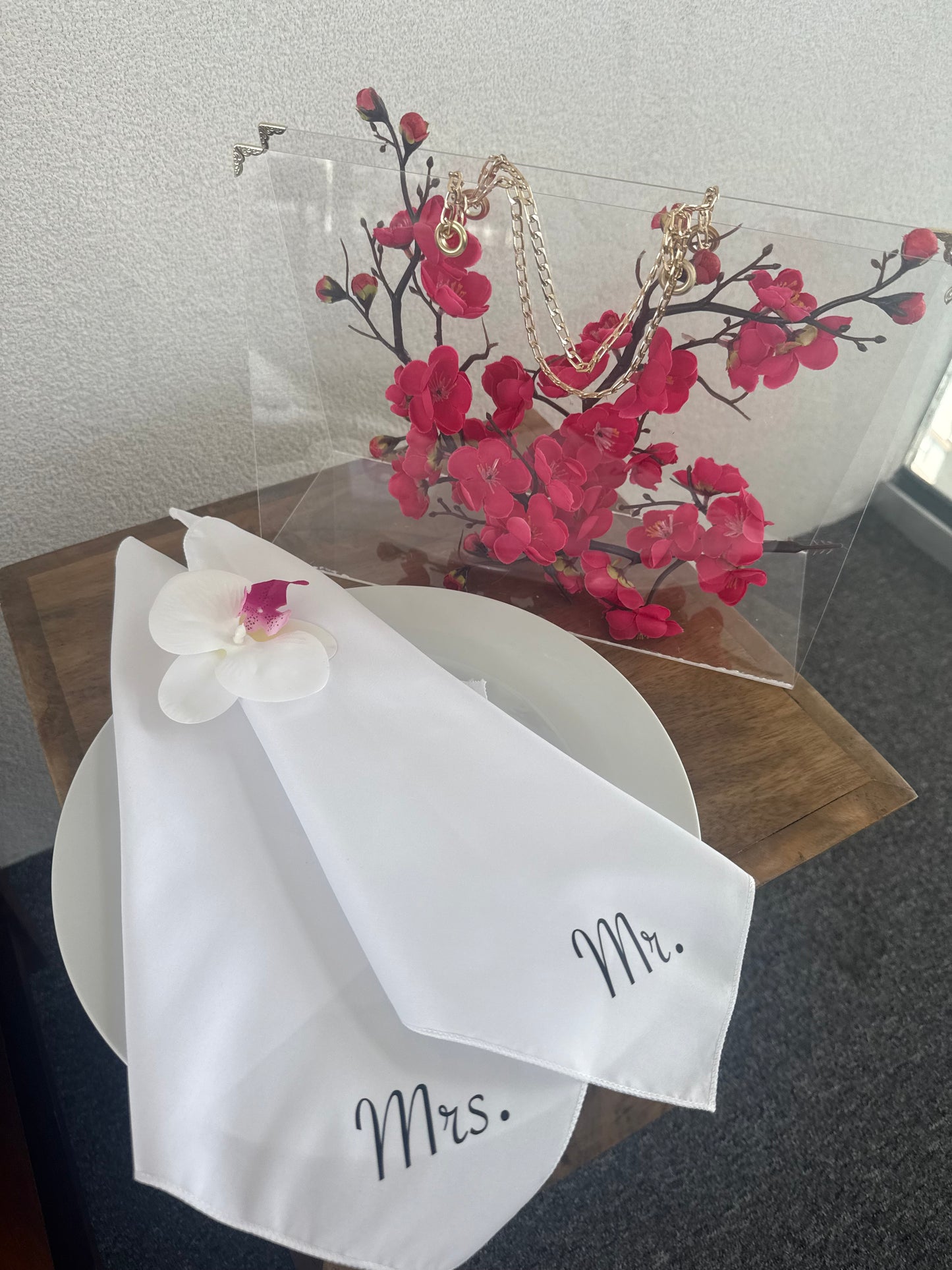 Mr.&Mrs.Luxury Cotton Napkins-Personalised Set of 2