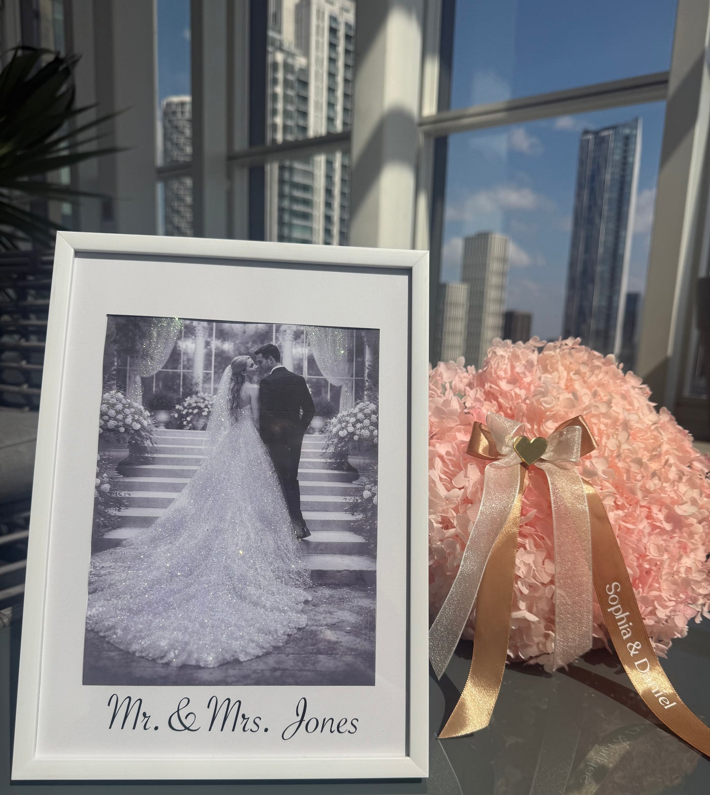 Personalised Wedding Photo Frame Custom Mr&Mrs print