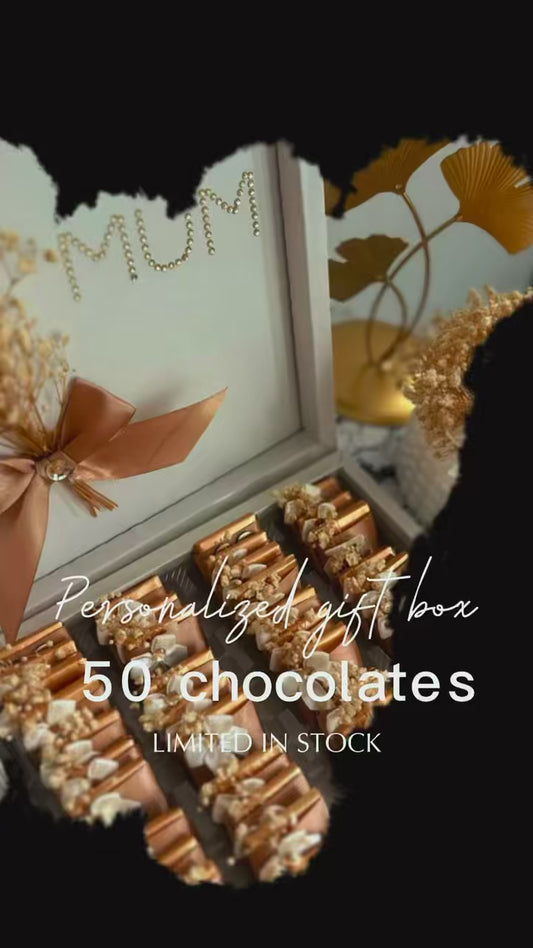 Luxury Personalized Chocolate Gift Box - 50pcs